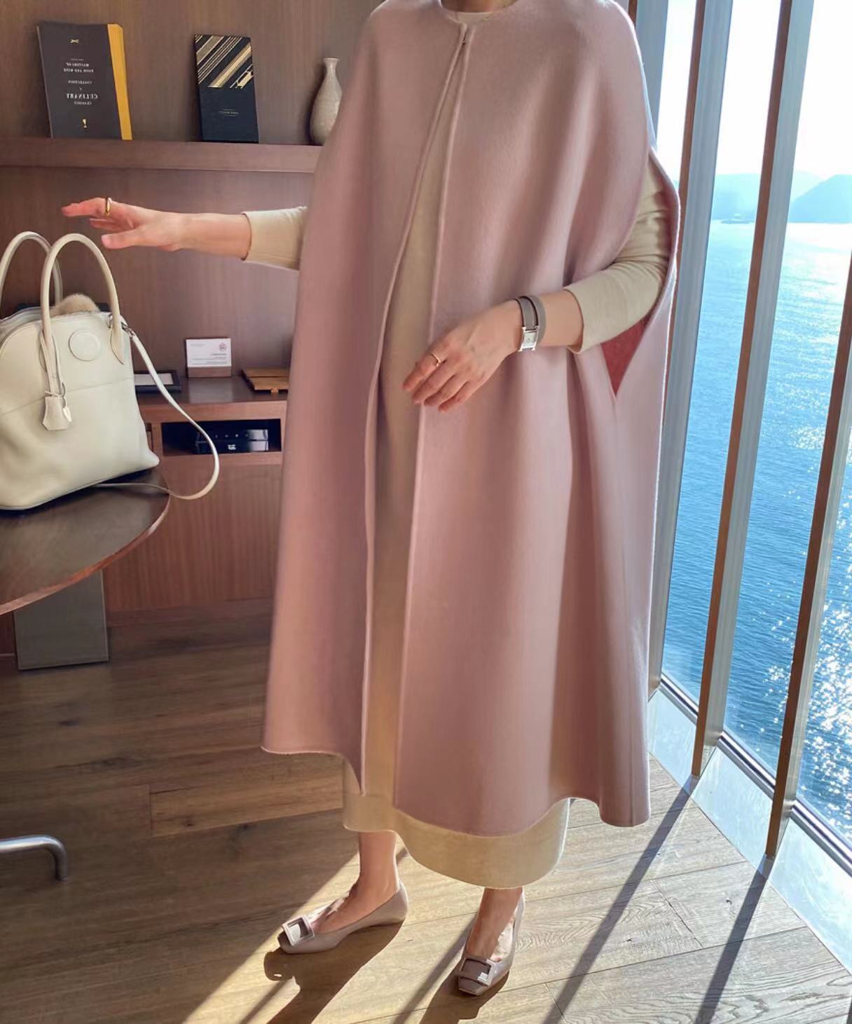 Fiona | Elegante gilet poncho da donna in misto lana
