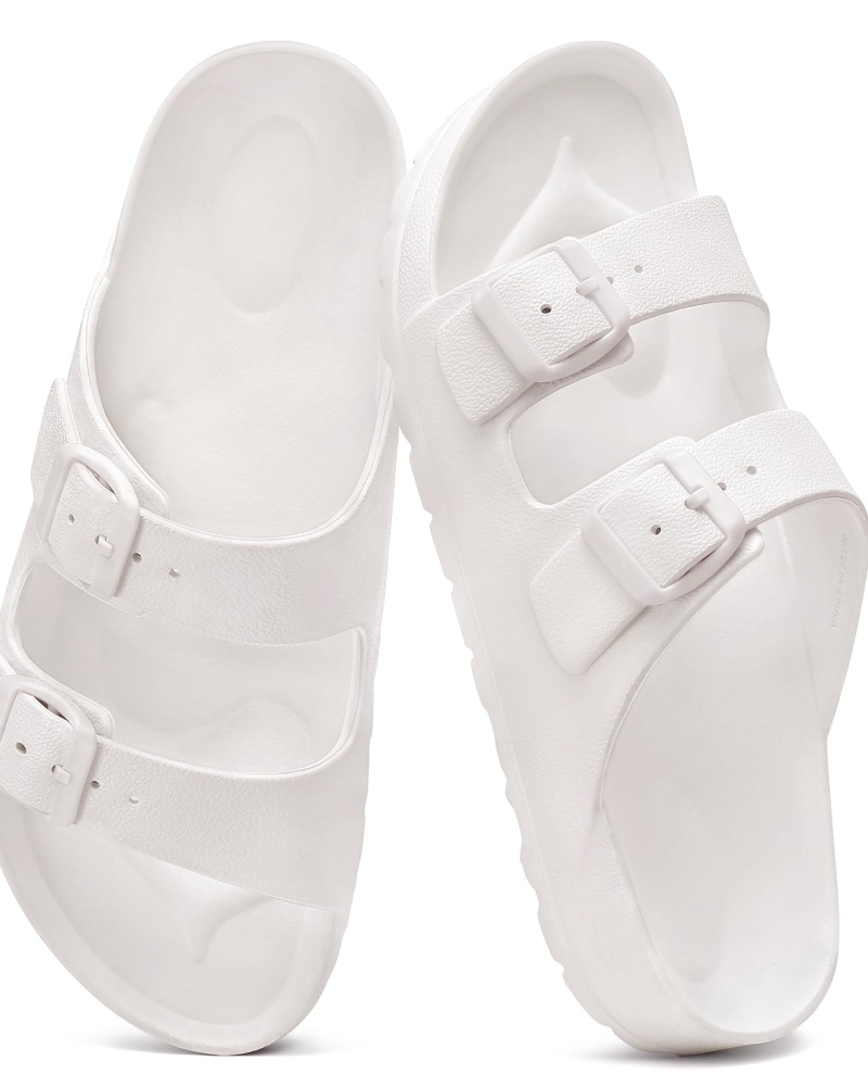 Greta | Women's slides with double buckle and arch support