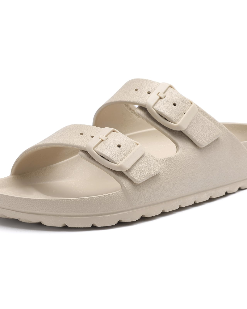 Greta | Women's slides with double buckle and arch support