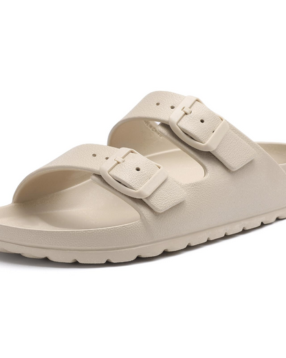 Greta | Women's slides with double buckle and arch support