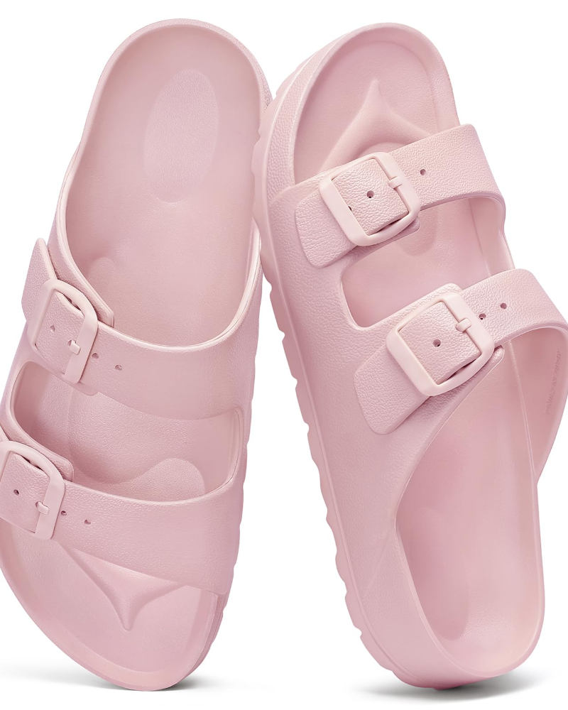 Greta | Women's slides with double buckle and arch support