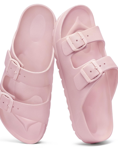 Greta | Women's slides with double buckle and arch support