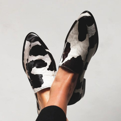 Monika | Damen Loafer mit zweifarbigem Obermaterial und spitzer Form