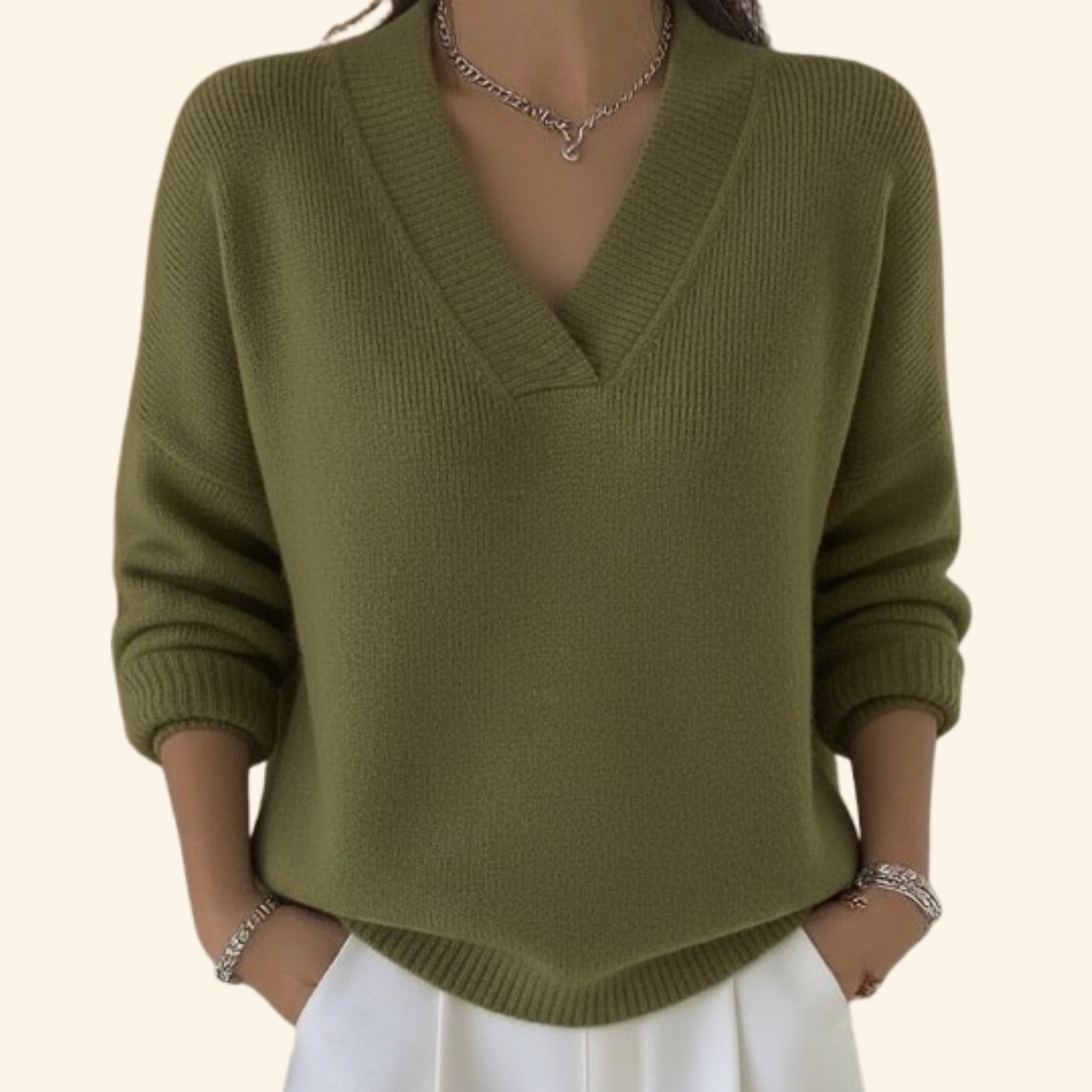 Viktoria | Maglione da donna con scollo a V e taglio ampio