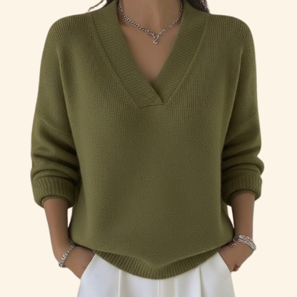 Viktoria | Maglione da donna con scollo a V e taglio ampio