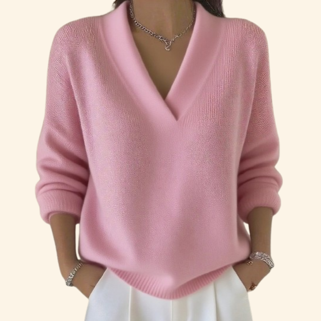 Viktoria | Maglione da donna con scollo a V e taglio ampio