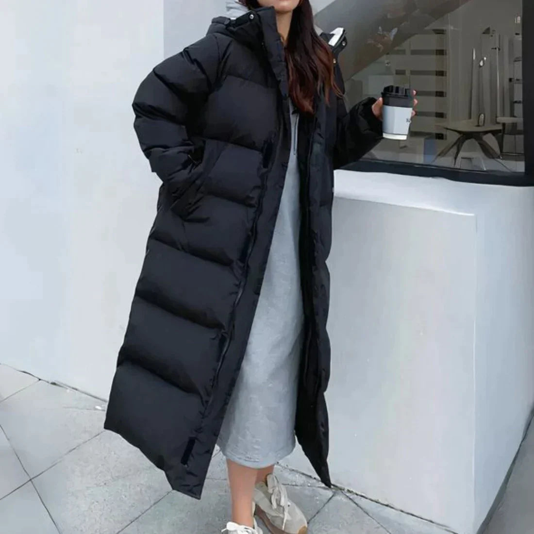 Nadine | Kapuzenjacke mit Reißverschluss und Blättermuster