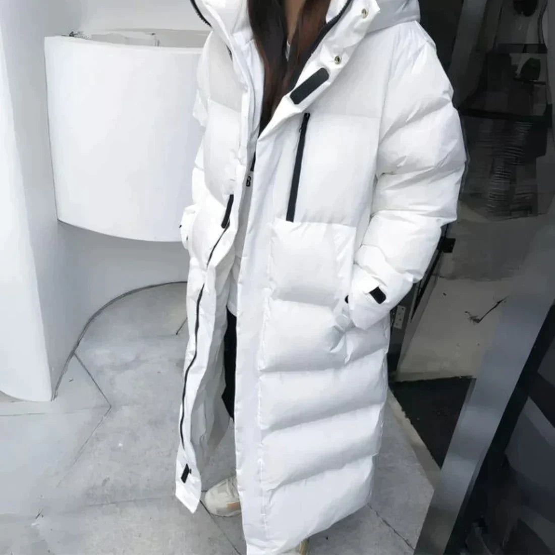 Nadine | Kapuzenjacke mit Reißverschluss und Blättermuster