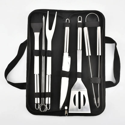 Virello | Tragbares Grillbesteck-Set mit Tragetasche und Zange