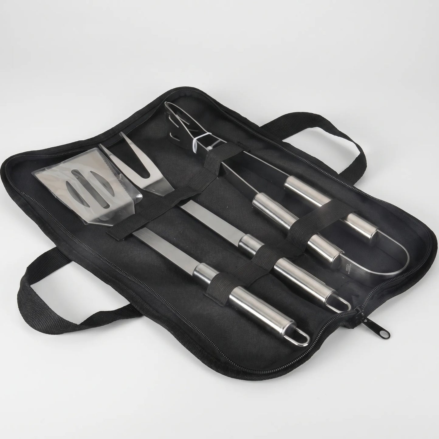 Virello | Tragbares Grillbesteck-Set mit Tragetasche und Zange