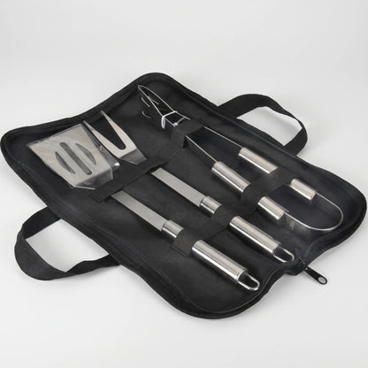 Virello | Tragbares Grillbesteck-Set mit Tragetasche und Zange