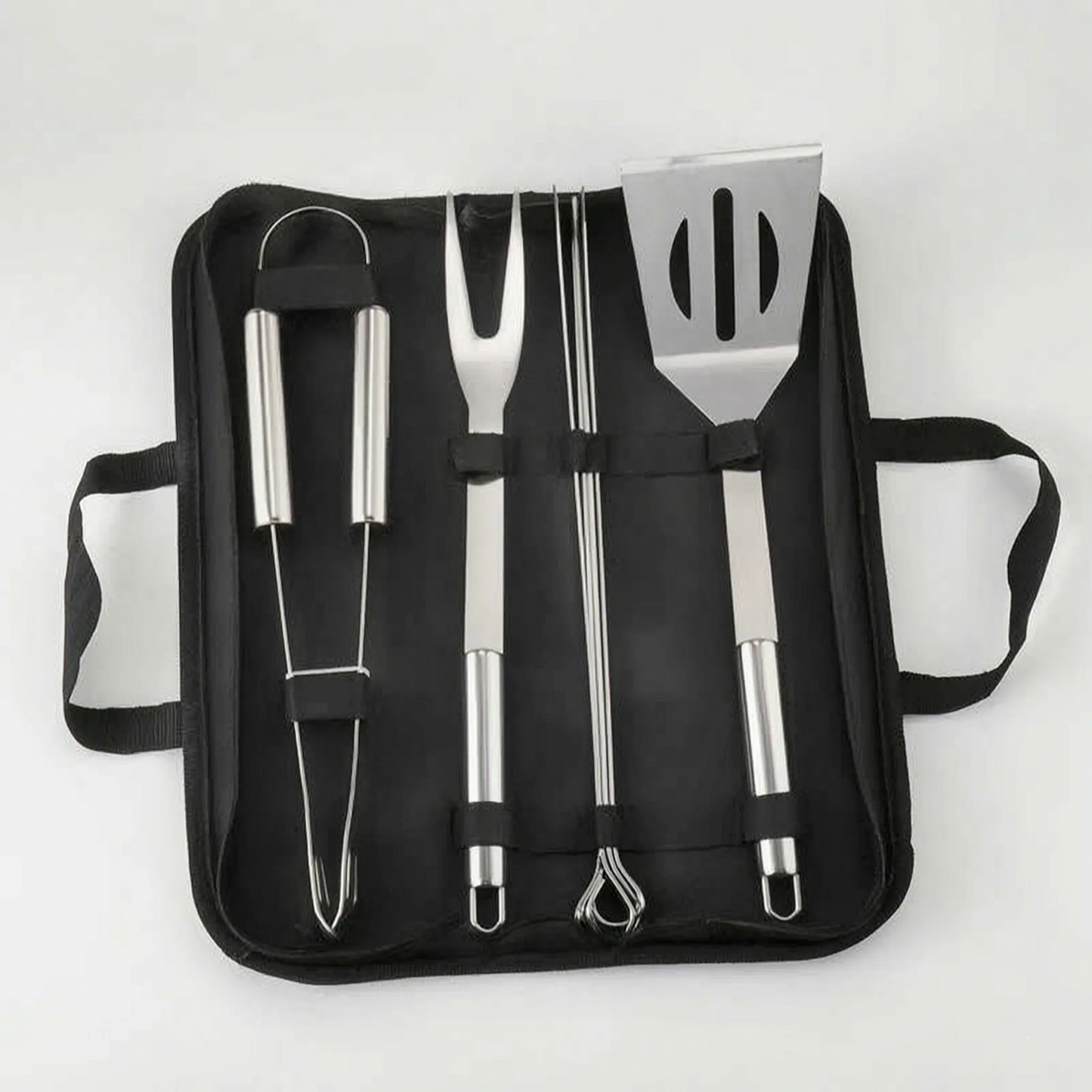 Virello | Tragbares Grillbesteck-Set mit Tragetasche und Zange
