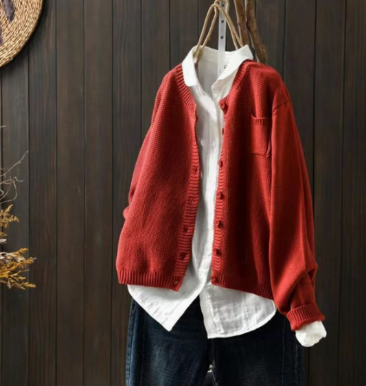 Shania | lässiger Cardigan mit Knopfleiste und Taschen