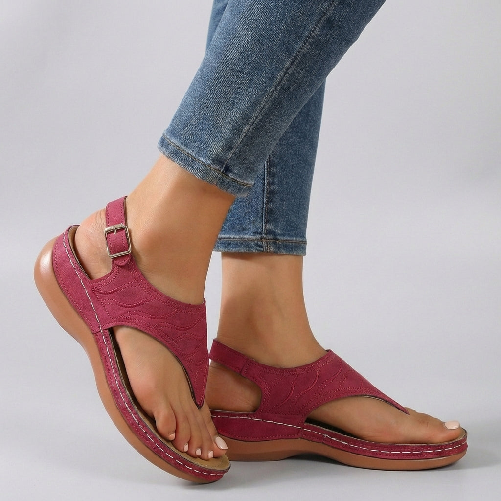 Nadine | Women's Comfort Wedge Sandals with Ankle Strap