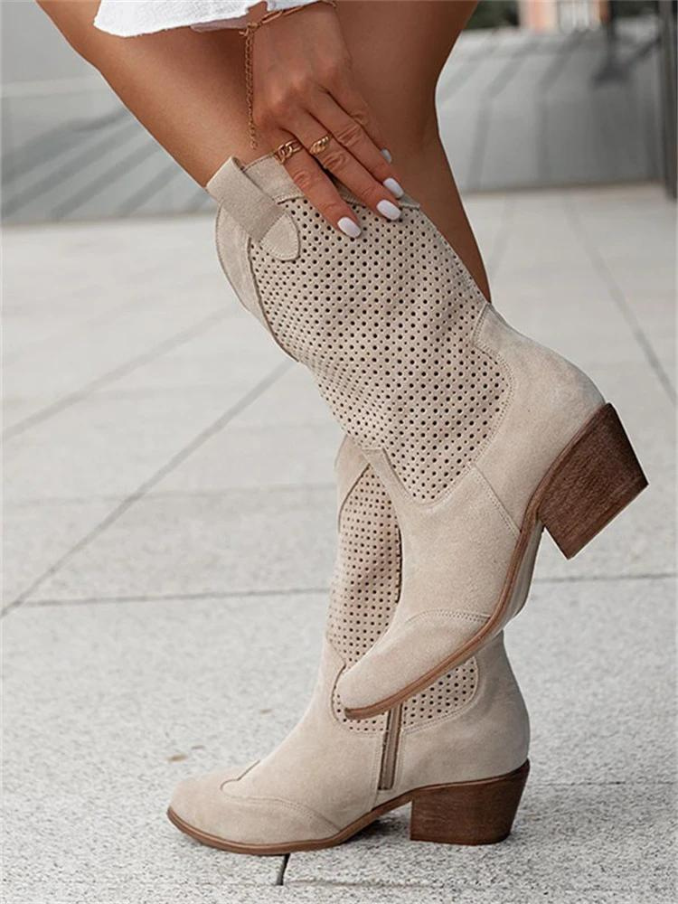 Elisabeth | Damen stilvolle trendige Cowboy-Stiefel