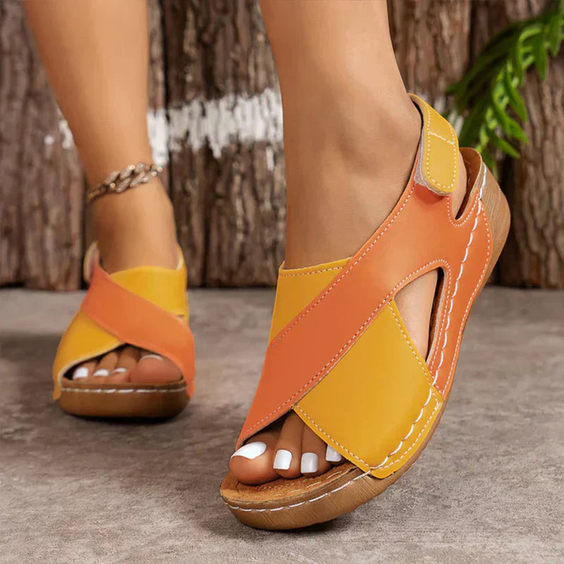 Tanja | Women's orthopedic sandals with crisscross straps and open design