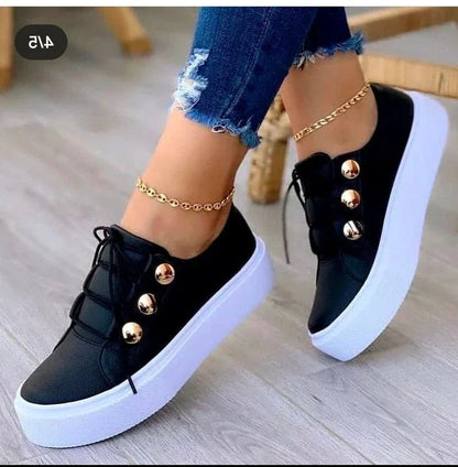 Selma | Damen orthopädische Sneaker mit Schnürung und Plateausohle