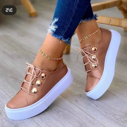 Selma | Damen orthopädische Sneaker mit Schnürung und Plateausohle
