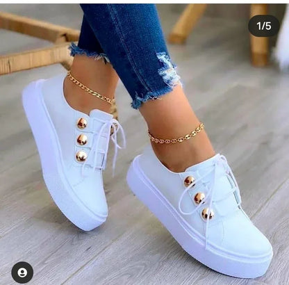 Selma | Damen orthopädische Sneaker mit Schnürung und Plateausohle