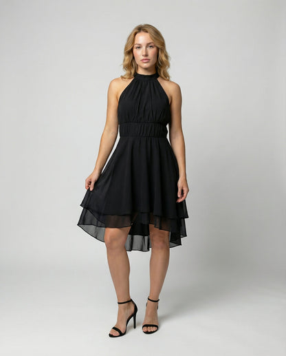 Dagna | Klassisches Damen Midikleid mit Neckholder | Ärmellos