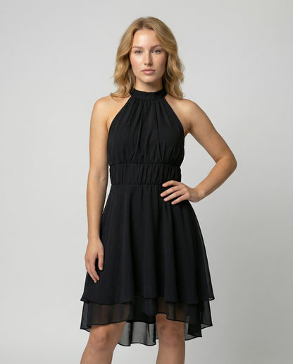Dagna | Klassisches Damen Midikleid mit Neckholder | Ärmellos