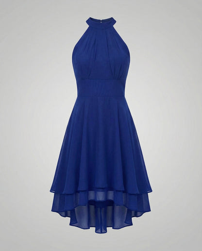 Dagna | Klassisches Damen Midikleid mit Neckholder | Ärmellos