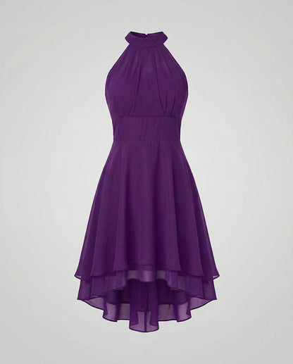 Dagna | Klassisches Damen Midikleid mit Neckholder | Ärmellos
