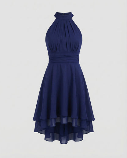Dagna | Klassisches Damen Midikleid mit Neckholder | Ärmellos