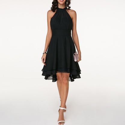 Elisa | Chic Kleid mit Neckholder und gestuftem Rock