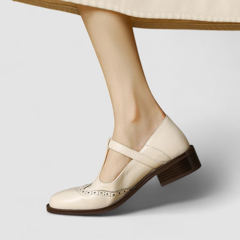 Fenna | Damen Mary Jane Schuhe mit Schnallenriemen | Klassiker