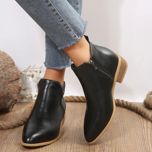 Rhea | Damen Ankle Boots mit seitlichem Reissverschluss | Schick