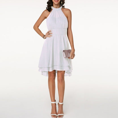 Elisa | Chic Kleid mit Neckholder und gestuftem Rock