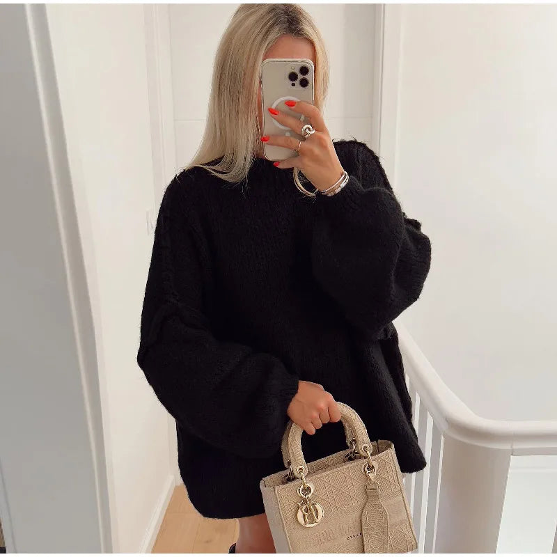 Sandra | Fluffy oversized knitted sweater