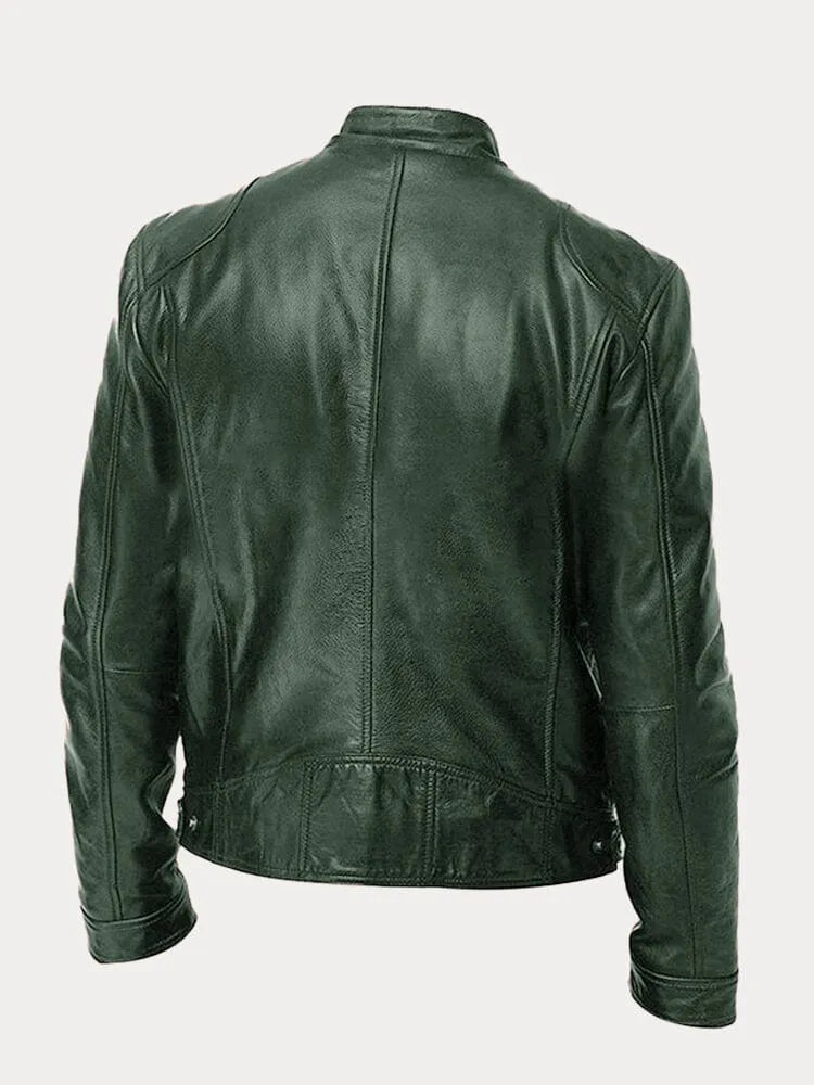 Marco | Herren Lederjacke mit Stehkragen und Reißverschluss