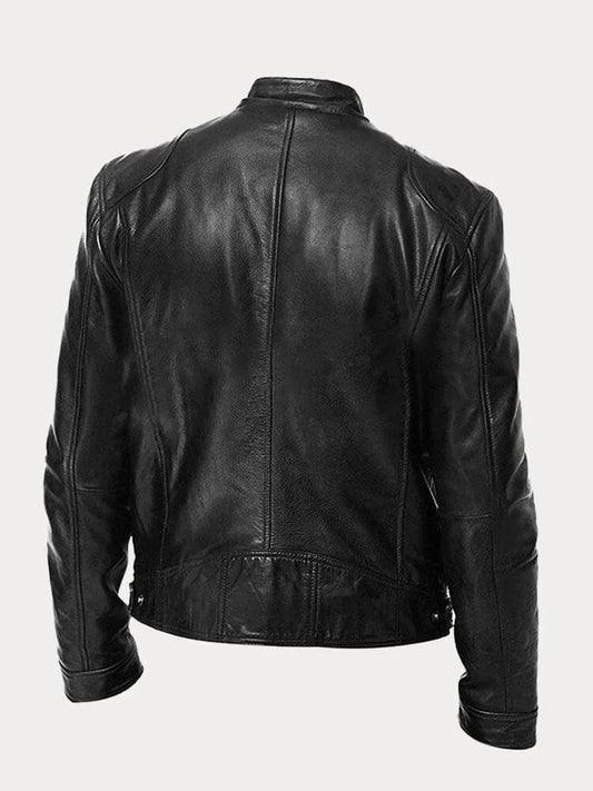 Marco | Herren Lederjacke mit Stehkragen und Reißverschluss