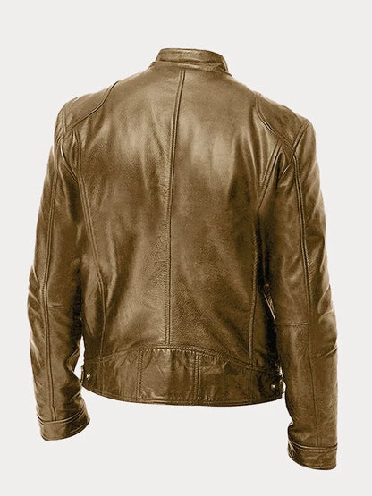 Marco | Herren Lederjacke mit Stehkragen und Reißverschluss