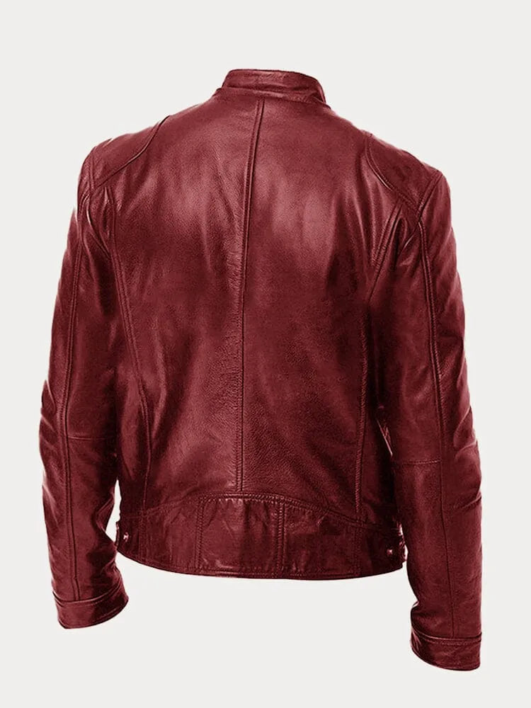Marco | Herren Lederjacke mit Stehkragen und Reißverschluss