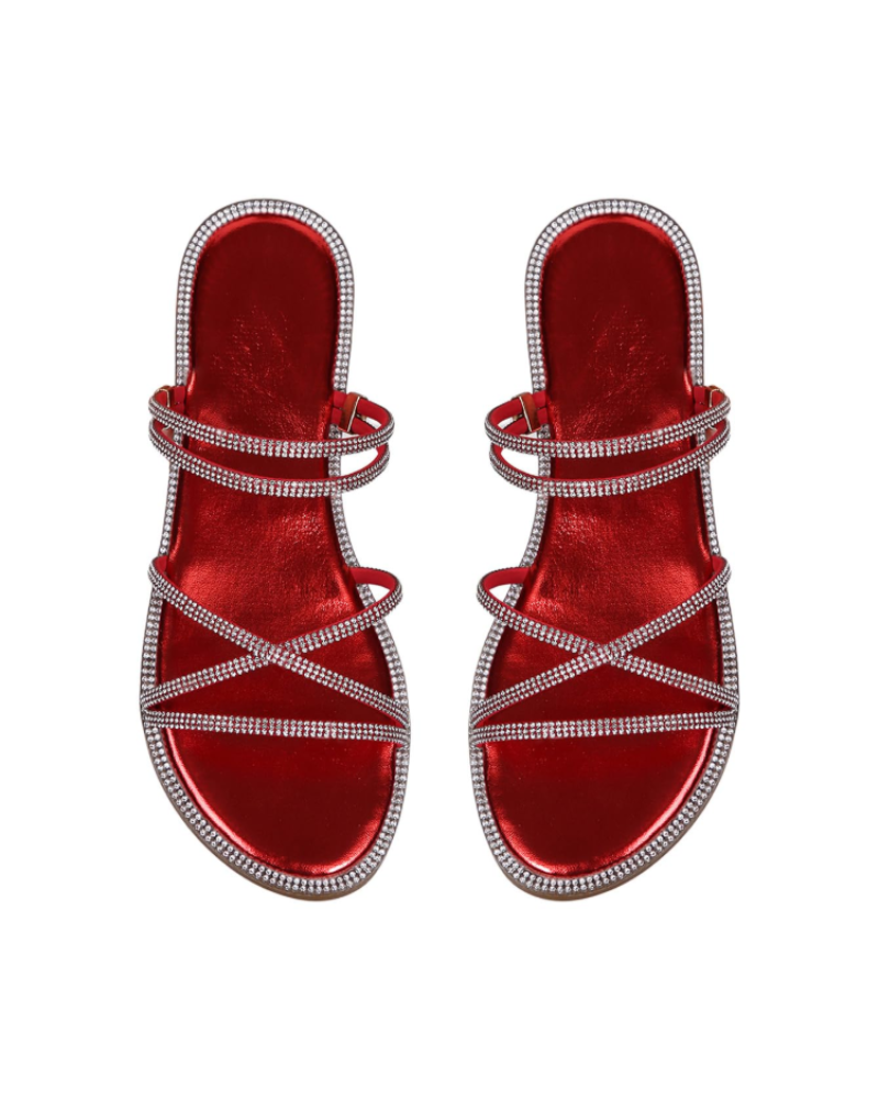 Johanna | Women's sandals with rhinestone straps and elegant summer design