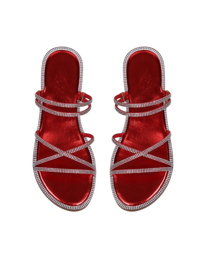 Johanna | Women's sandals with rhinestone straps and elegant summer design
