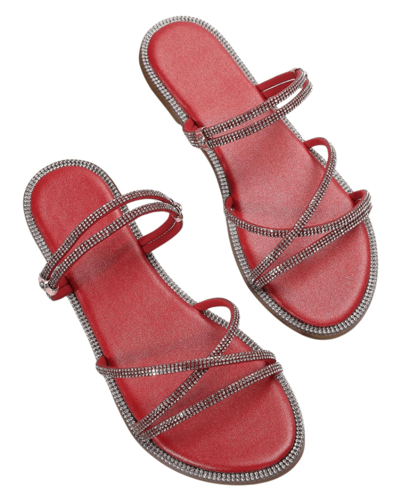 Johanna | Women's sandals with rhinestone straps and elegant summer design