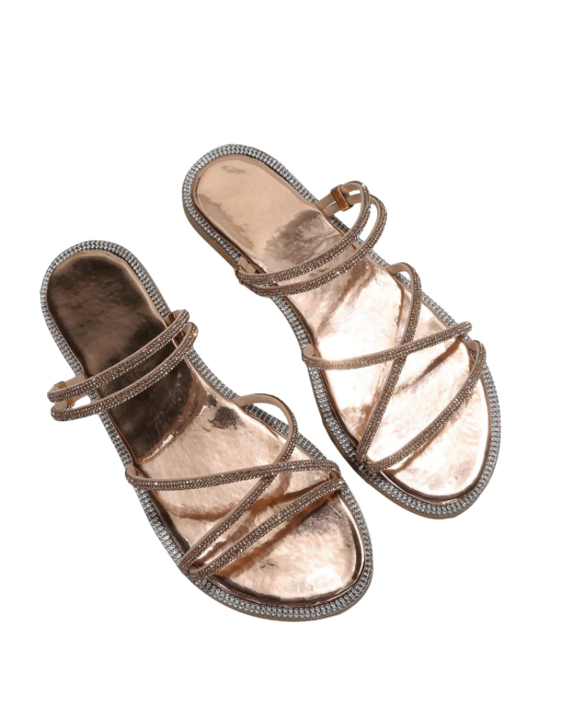Johanna | Women's sandals with rhinestone straps and elegant summer design