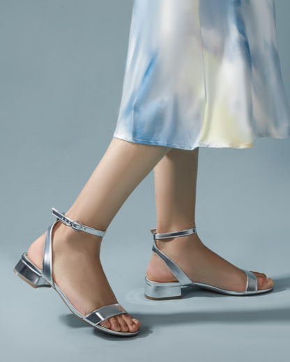 Clara | Women's sandals with block heel and elegant ankle strap