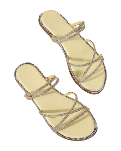 Johanna | Women's sandals with rhinestone straps and elegant summer design
