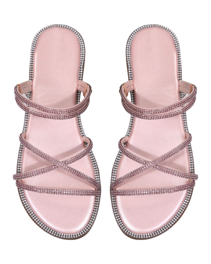 Johanna | Women's sandals with rhinestone straps and elegant summer design