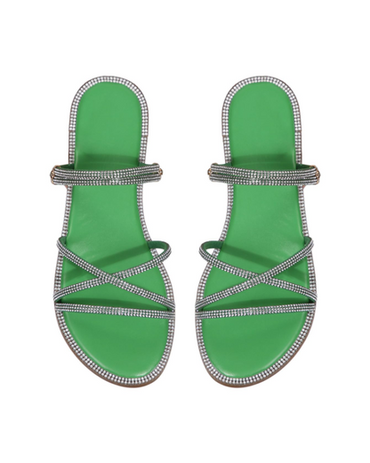 Johanna | Women's sandals with rhinestone straps and elegant summer design