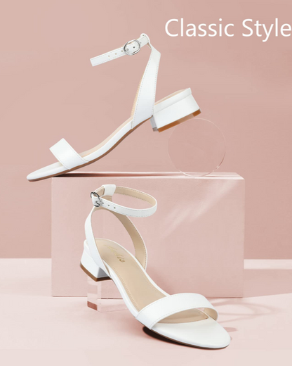 Clara | Women's sandals with block heel and elegant ankle strap