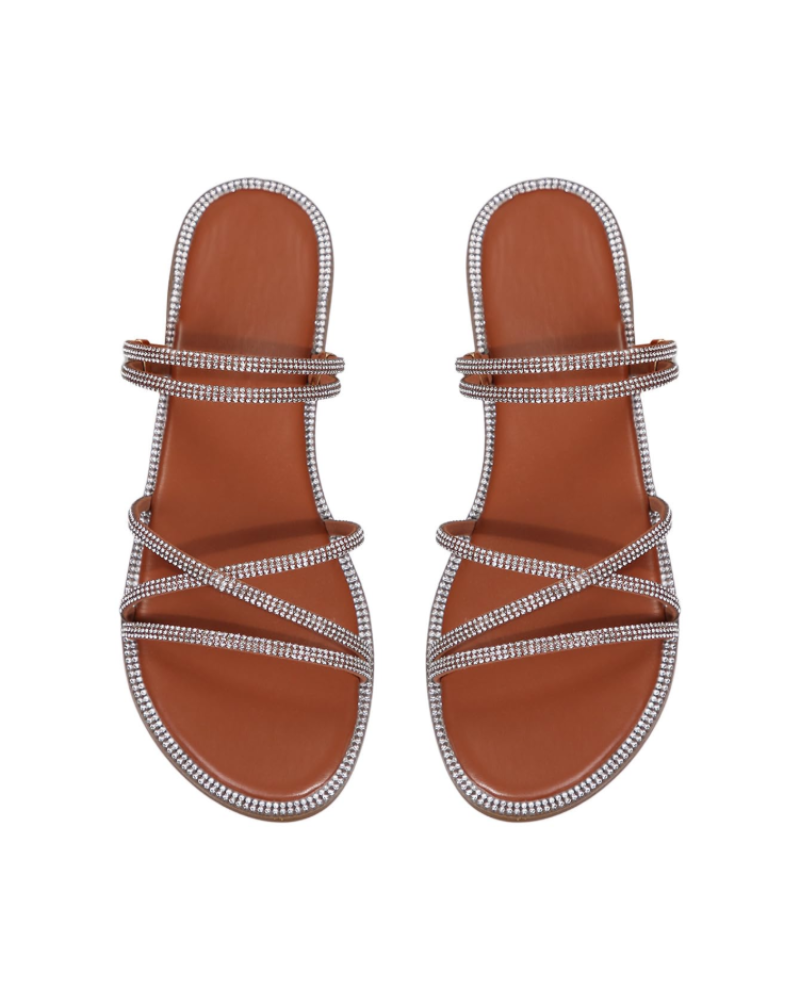 Johanna | Women's sandals with rhinestone straps and elegant summer design