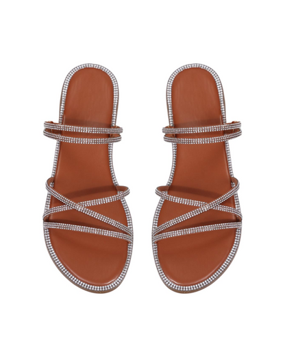 Johanna | Women's sandals with rhinestone straps and elegant summer design