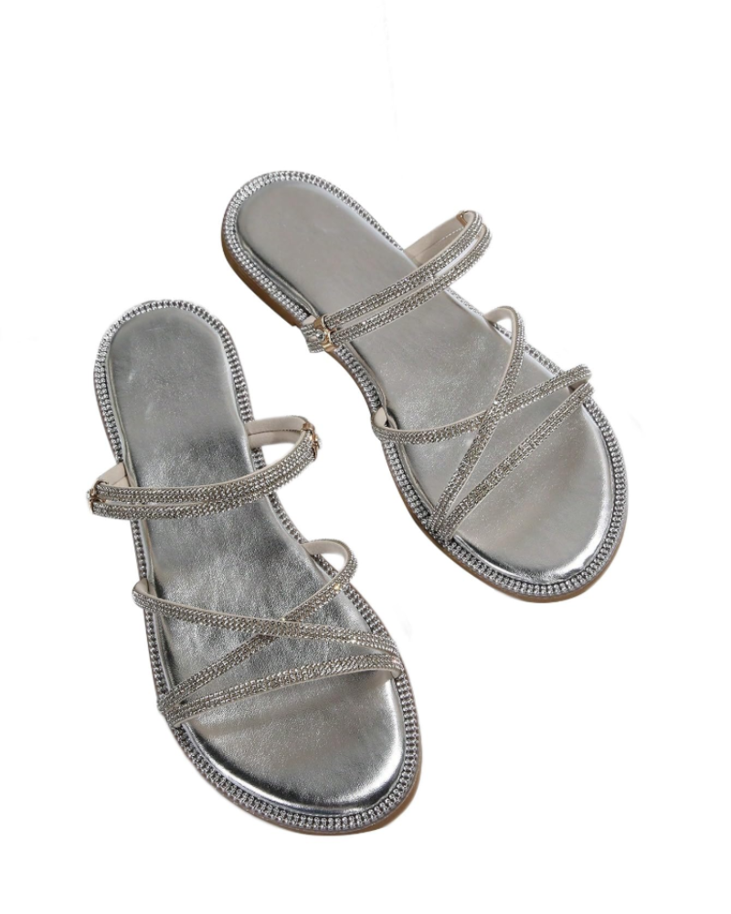 Johanna | Women's sandals with rhinestone straps and elegant summer design