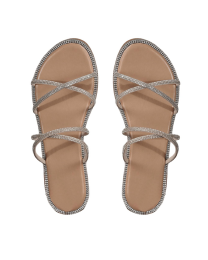 Johanna | Women's sandals with rhinestone straps and elegant summer design